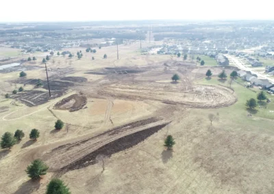 Aerial view of warrior run